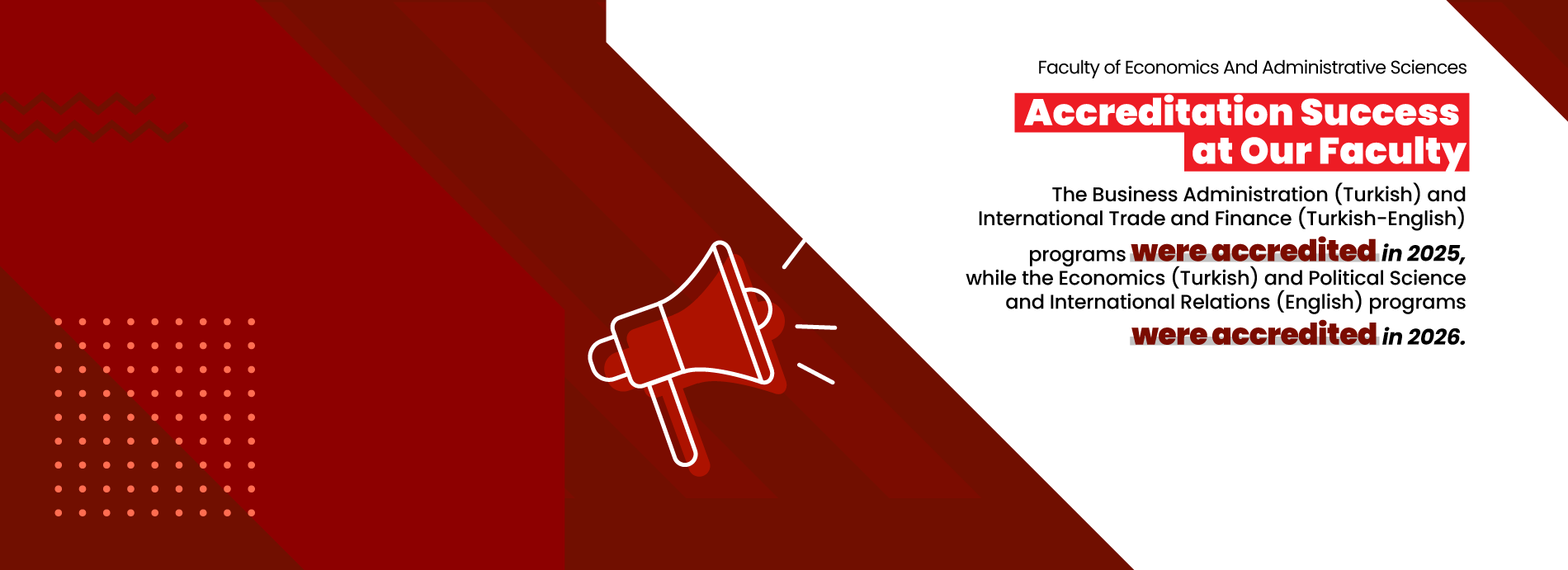 ACCREDITATION SUCCESS AT OUR FACULTY